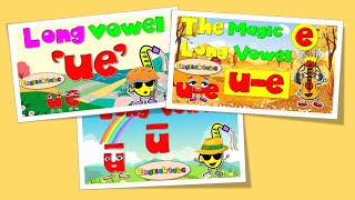 Long Vowel ue/u-e/u (Ū - Yoo) / Phonics Mix Compilation! (Part 1)