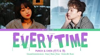 Punch And Chen 펀치 And 첸 - Everytime Descendants Of The Sun Ost Colorcodedlyrics Han  Rom  Eng