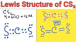 How do you draw the Lewis structure of CS2 (Carbon disulfide)