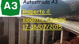 Autostrada SA-RC, riaperto il viadotto Stupino