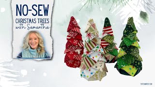 Tutorial: No Sew Fabric Christmas Trees