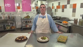 Curry de légumes aux lentilles, omelette au four, brownie chocolat-courgette