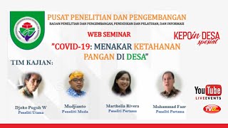 Web Seminar  ”COVID-19 : Menakar Ketahanan Pangan Di Desa”  | KEPOin DESA  #029