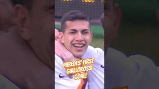 🔙 Paredes’ first Giallorossi goal! ⚽️ #asroma #dajeroma #cagliariroma #seriea #goals