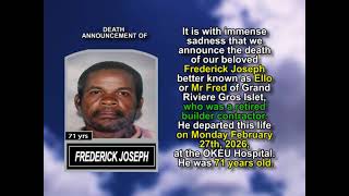Frederick Joseph ~ Short Obituary
