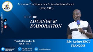 DIMANCHE 12/01/2025 I THÈME : LES PROJETS DE L'ETERNEL : LA GESTION 2 I Rev. Apôtre Brou François I