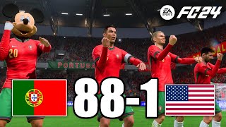 FIFA 24 - RONALDO, SPIDER MAN, Mbappe, MESSI, ALL STARS - PORTUGAL vs USA