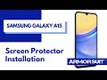 Samsung Galaxy A15 Screen Protector MilitaryShield Wet Installation Video Guide by ArmorSuit