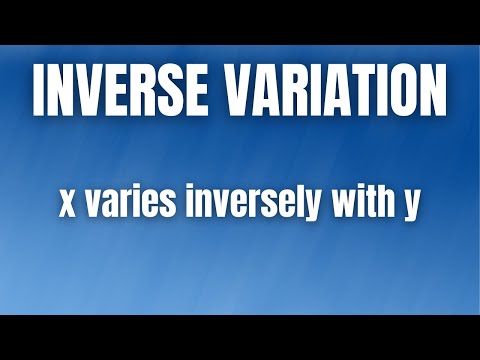 What does it mean when something varies inversely?