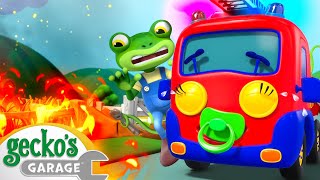 Superhero Baby Fire Truck!｜Gecko's Garage｜Funny Cartoon For Kids｜Learning Videos For Toddlers