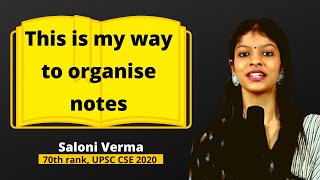 I used these online sources to organize my notes | Saloni Verma | UPSC 2020