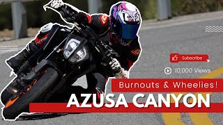 Hundreds of Riders at Azusa Canyon - Burnouts, Wheelies, and Close Calls!