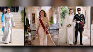 👑الملكة رانيا وأميرات العائلة الهاشمية يكرمون المصممين العرب في حفل الزفاف الملكي ✨