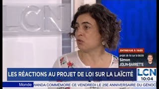 Nadia El Mabrouk parle de laïcité à l'émission de Mario Dumont