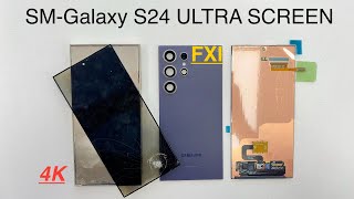 Repairing Samsung S24 Ultra Broken Screen | Samsung Galaxy S24 Ultra Only Glass Replacement |S928