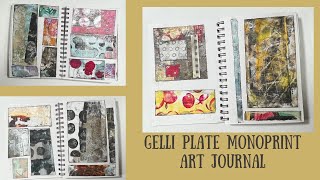 Turn gelli print scraps into an art journal to showcase your art work and composition practice