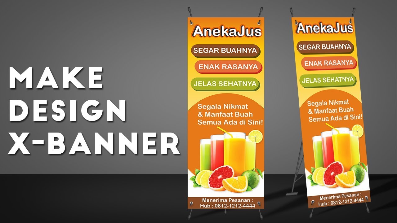 Cara Membuat Desain X Banner Dengan CorelDraw - YouTube