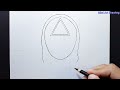 how to draw red guard uniform step by step squid game drawing