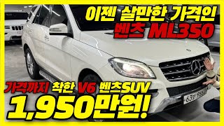 이젠 살만한 가격까지 뚝뚝 떨어진 벤츠 SUV ML350 정말 귀한녀석 구해왔습니다!