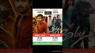 Maaveeran Vs Baby Movie Comparison || Box Office Cecollection #shorts #vaathi #baby #maaveeran