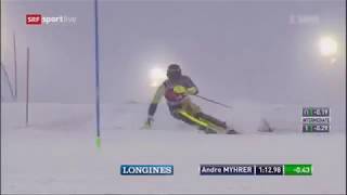 Andre Myhrer 2nd run Men's Slalom - Levi FIS Alpine Skiing World Cup 2017