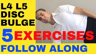 5 L4 L5 Disc Bulge Exercises Follow Along (BEGINNER) | Dr Walter Salubro Chiropractor in Vaughan