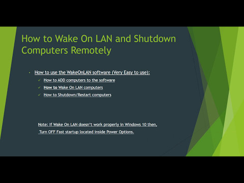 How to Wake On LAN and Shutdown Computers Remotely How to Wake On LAN and Shutdown Computers Remotely