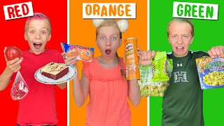 Eating Only ONE Color of Food for 24 Hours on Teams!!