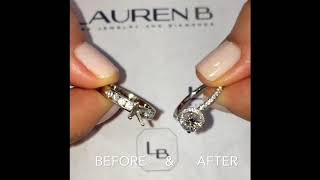 Before and After: 1.5 ct Round Diamond Engagement