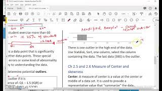 OpenStax Intro Stats Ch 2.4 outliers and modified Boxplot