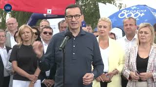 Premier Mateusz Morawiecki podczas pikniku #Rodzina800plus w Krotoszynie