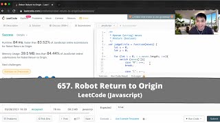 How to Solve "657 Robot Return to Origin" on LeetCode? - Javascript