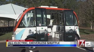 Driverless shuttle launches in Cary, event draws in town and transportation officials