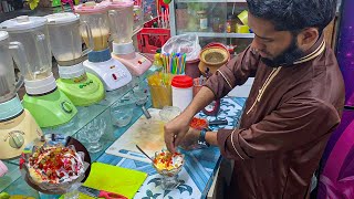 Special Falooda Recipe - Fruit Mix Faluda - Bengali Street Food | Food Test