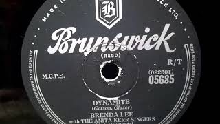 Brenda Lee  ( ブレンダ・リー )  ♪Dynamite♪ ( ダイナマイト ) 1957年 78rpm record , HMV 102 phonograph