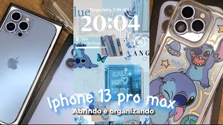 MEU IPHONE 13 PRO MAX 🦋✨ | abrindo e organizando