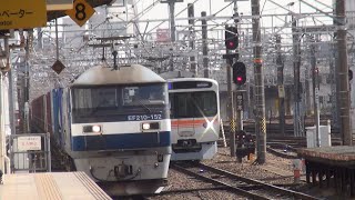 【警笛あり】EF210-152代走 遅れ5085レ 名古屋駅通過