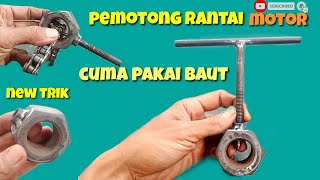 Wow keren !!! Tukang las MEMBUAT PEMOTONG RANTAI MOTOR PAKAI BAUT BEKAs