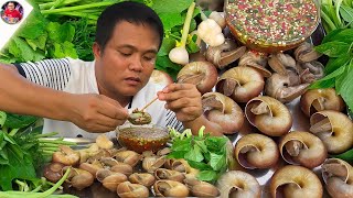 หอยเลื่อยน้ำจิ้มรสเด็ดซดน้ำนัว เคี้ยวหัวกรุบๆ ขมอ่ำหล่ำแซ่บสุดยอด