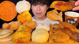 SUB) Steamed bun, fish-shaped bun, 10won bread with vanilla ice cream mukbang asmr