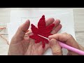 【かぎ針編み🧶】もみじ（紅葉）japanese maple leaf