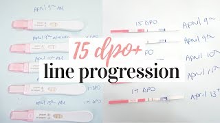 PREGNANCY TEST LINE PROGRESSION 2019 | NO POSITIVE UNTIL 15 DPO