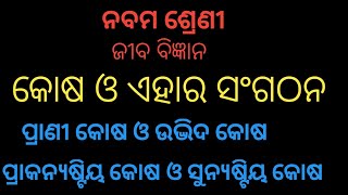 ପ୍ରାଣୀ କୋଷ ଓ ଉଦ୍ଭିଦ କୋଷ//SCL//Class-9th// #odia_medium #science