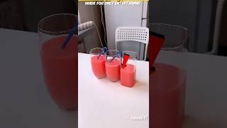 Smart Trick to Equalize Juice in 3 Glasses🙂 #youtube