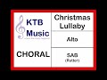 Christmas Lullaby (Rutter) SAB Choir [Alto Part Only]