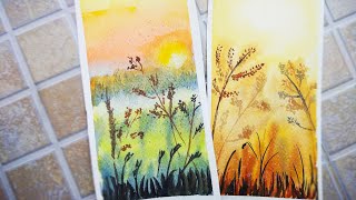 Landscape Watercolor #Painting by Nilam, Inspired  by Makoccino
