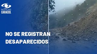 Deslizamiento en El Tambo, Cauca: ciudadanos se salvaron de ser arrastrados por el alud