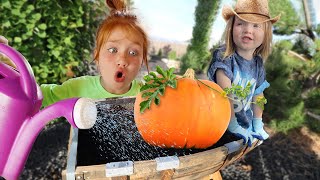 ADLEY & NiKO 🌱 PLANT A GARDEN 🌻 FLOWERS 🍉 FRUiTS and VEGGiES 🌿 Family and Kids gardening DIY ☀️