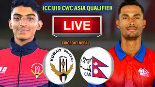 Nepal Vs Kuwait Live | Scoreboard Nepali Commentary | U19 Men's Cricket World Cup Asia Qualifiers