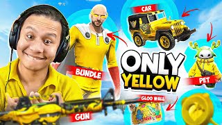 Free Fire 🔥 But it’s Only Yellow Challenge in Solo Vs Squad 💪🏾 Tonde Gamer - Free Fire Max